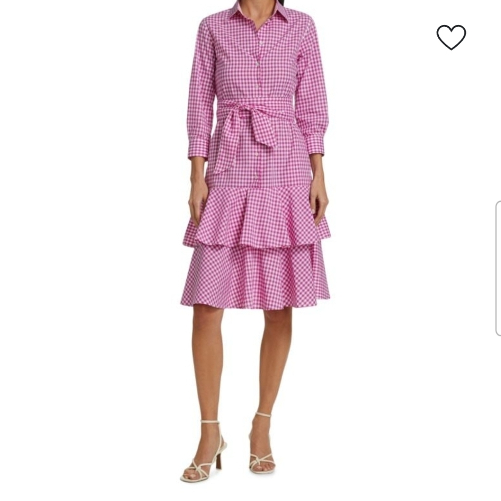 Sara RokaCamp Summer Tiered Gingham Shirt Dress - Picture 4 of 4